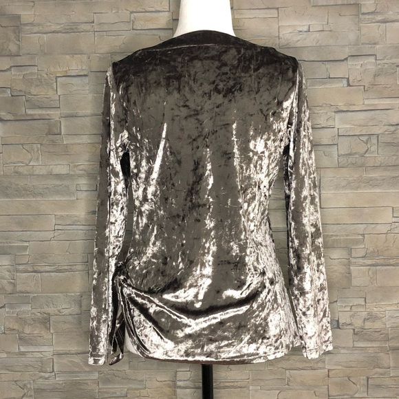Pewter crushed velvet top - Picture 5 of 5